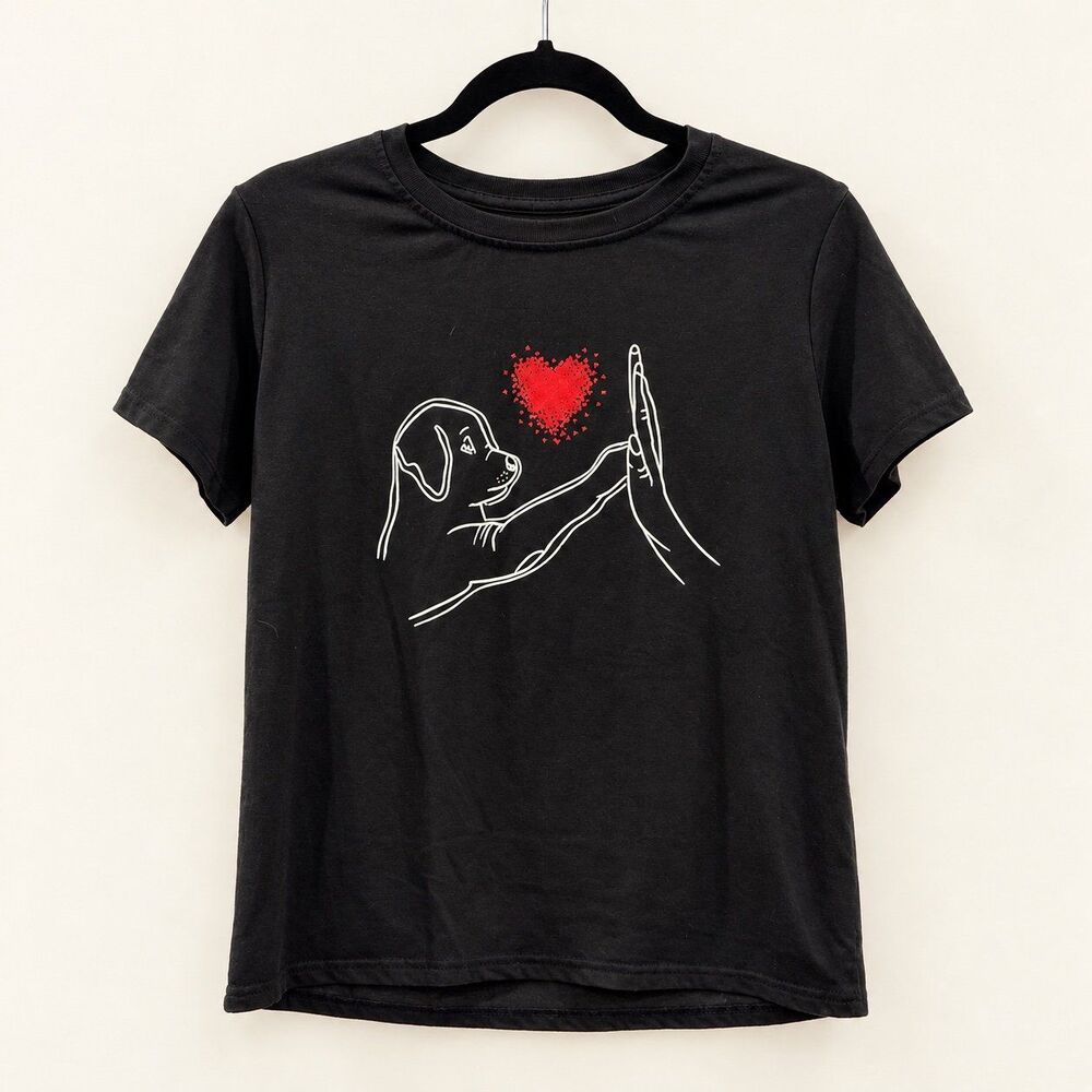 NWOT {Shein} dog graphic short-sleeve crewneck t-shirt, L